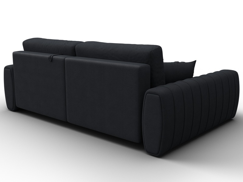 Диван угловой Лига-057 НПБ угол левый, Замша, JOLY 16 темно-серый