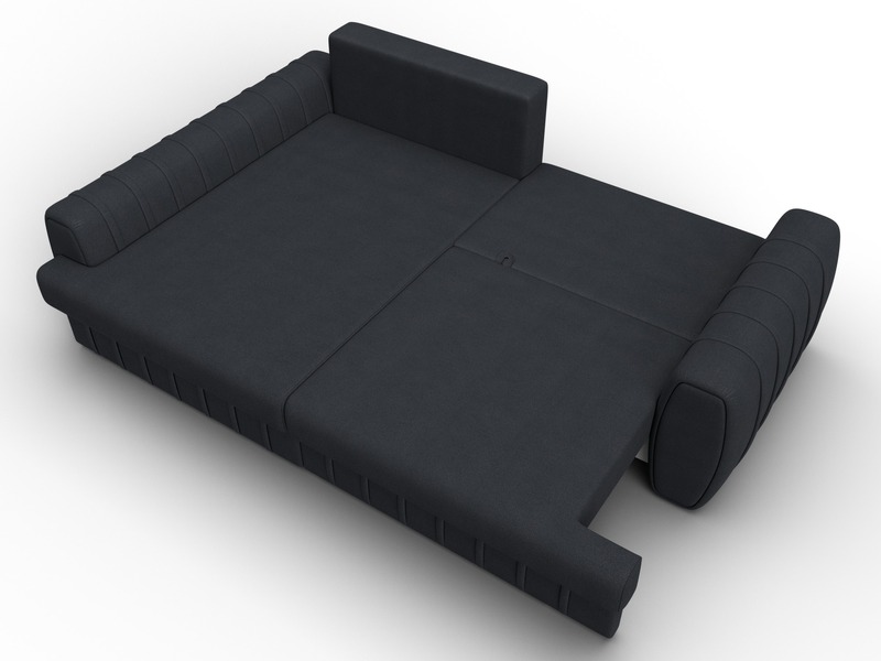 Диван угловой Лига-057 НПБ угол левый, Замша, JOLY 16 темно-серый