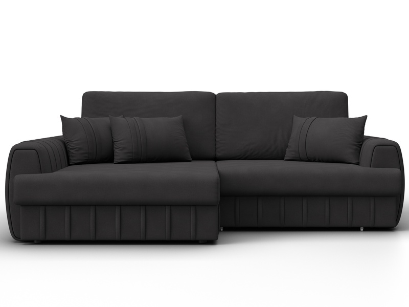 Диван угловой Лига-057 НПБ угол левый, Замша, JOLY 08 коричневый