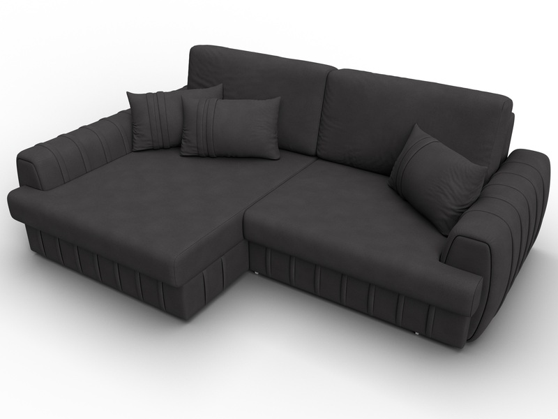 Диван угловой Лига-057 НПБ угол левый, Замша, JOLY 08 коричневый