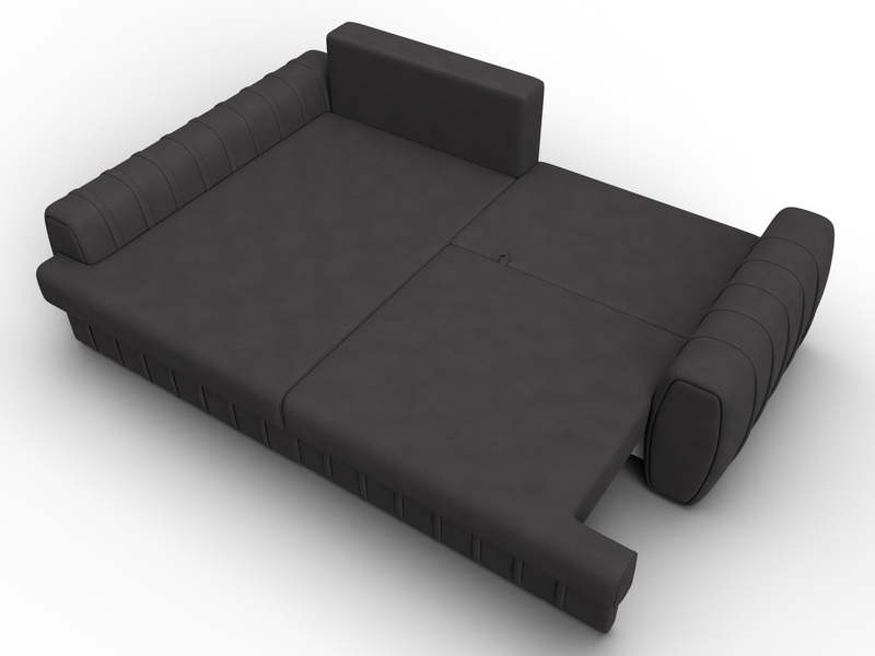 Диван угловой Лига-057 НПБ угол левый, Замша, JOLY 08 коричневый