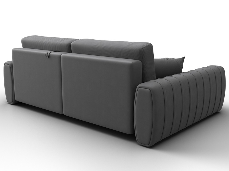 Диван угловой Лига-057 НПБ угол левый, Замша, JOLY 13 серый