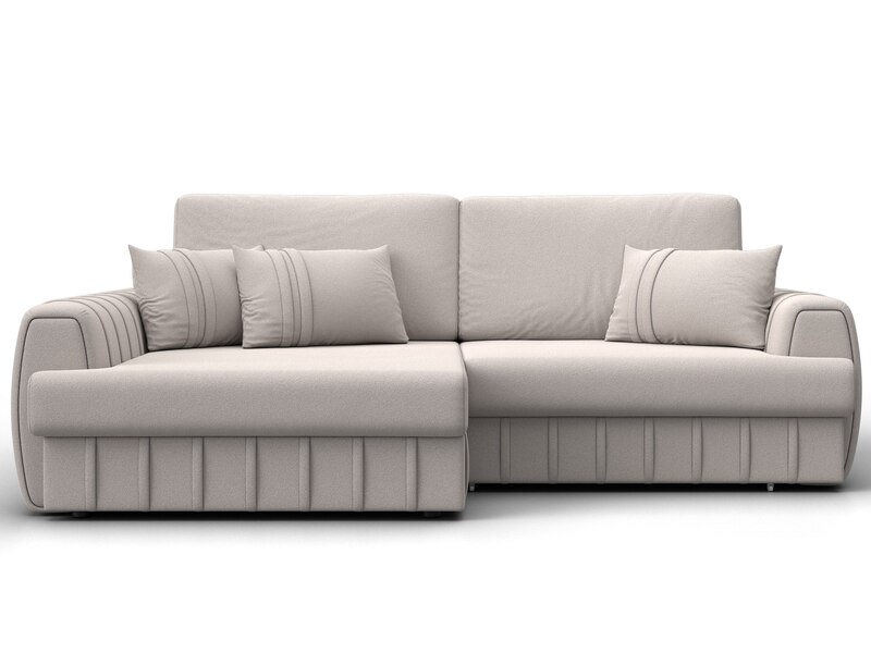 Диван угловой Лига-057 НПБ угол левый, Замша, JOLY 05 бежевый