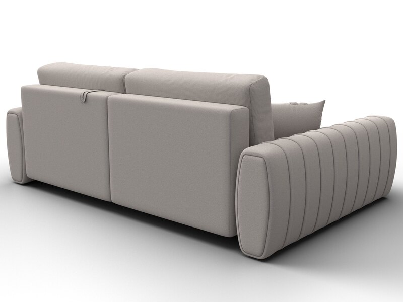 Диван угловой Лига-057 НПБ угол левый, Замша, JOLY 05 бежевый