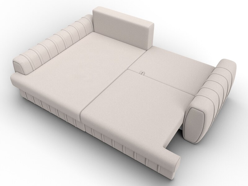 Диван угловой Лига-057 НПБ угол левый, Замша, JOLY 05 бежевый