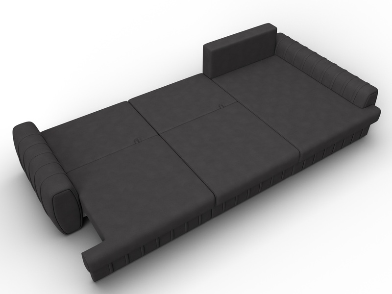 Диван угловой Лига-057 НПБ Лонг угол правый, Замша, JOLY 08 коричневый