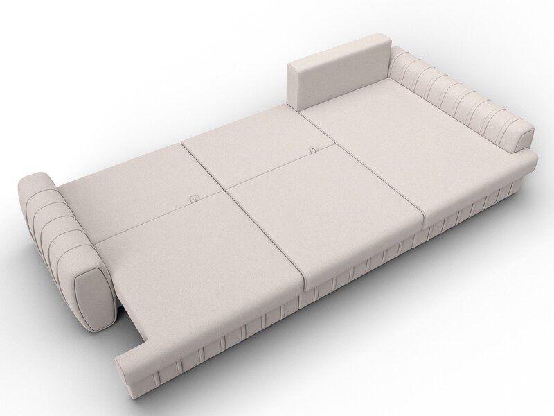Диван угловой Лига-057 НПБ Лонг угол правый, Замша, JOLY 05 бежевый