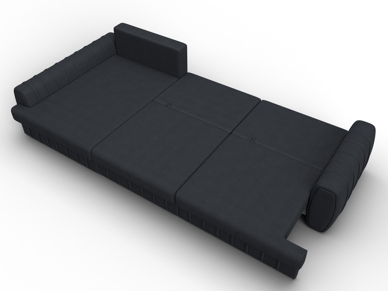 Диван угловой Лига-057 НПБ Лонг угол левый, Замша, JOLY 16 темно-серый