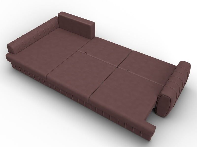 Диван угловой Лига-057 НПБ Лонг угол левый, Замша, JOLY 09 бордовый