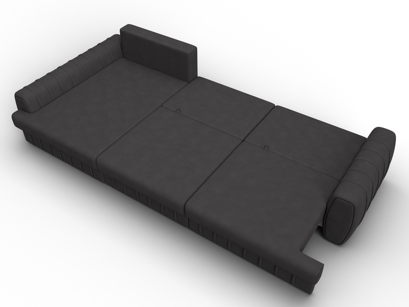 Диван угловой Лига-057 НПБ Лонг угол левый, Замша, JOLY 08 коричневый