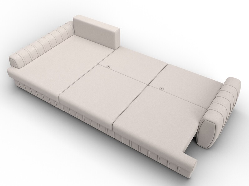 Диван угловой Лига-057 НПБ Лонг угол левый, Замша, JOLY 05 бежевый