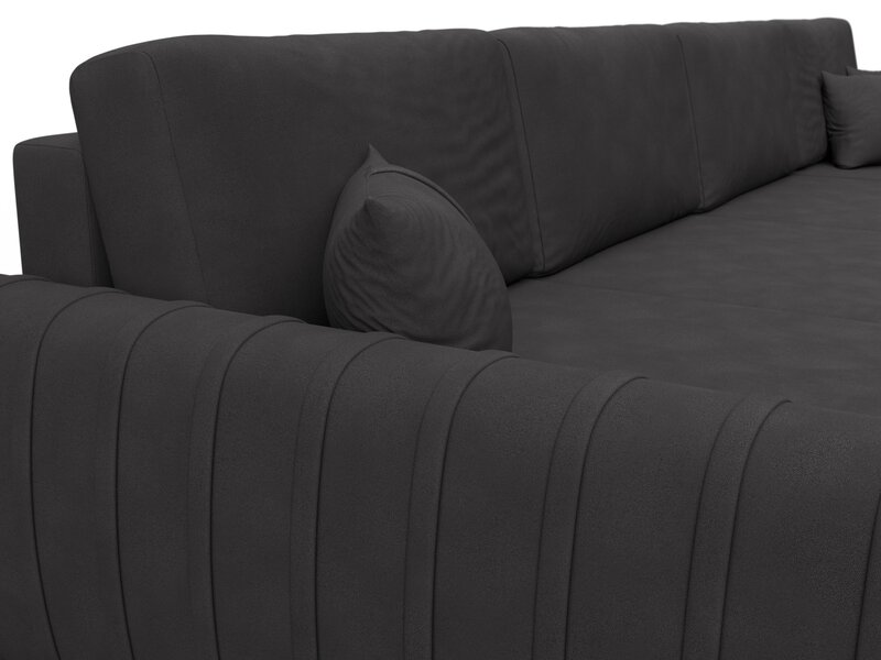 Диван П-образный Лига-057 НПБ Лонг, Замша, JOLY 08 коричневый