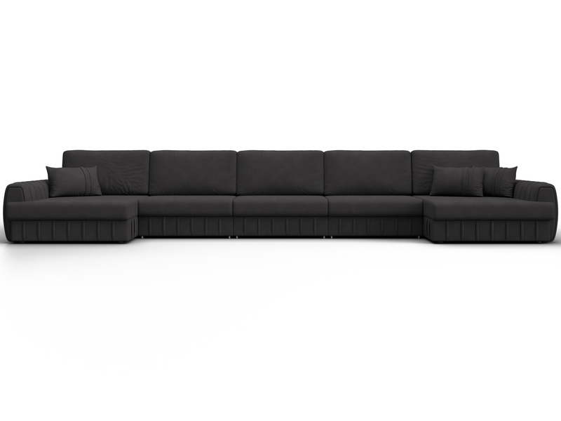 Диван П-образный Лига-057 НПБ МегаЛонг, Замша, JOLY 08 коричневый