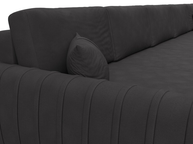 Диван П-образный Лига-057 НПБ МегаЛонг, Замша, JOLY 08 коричневый