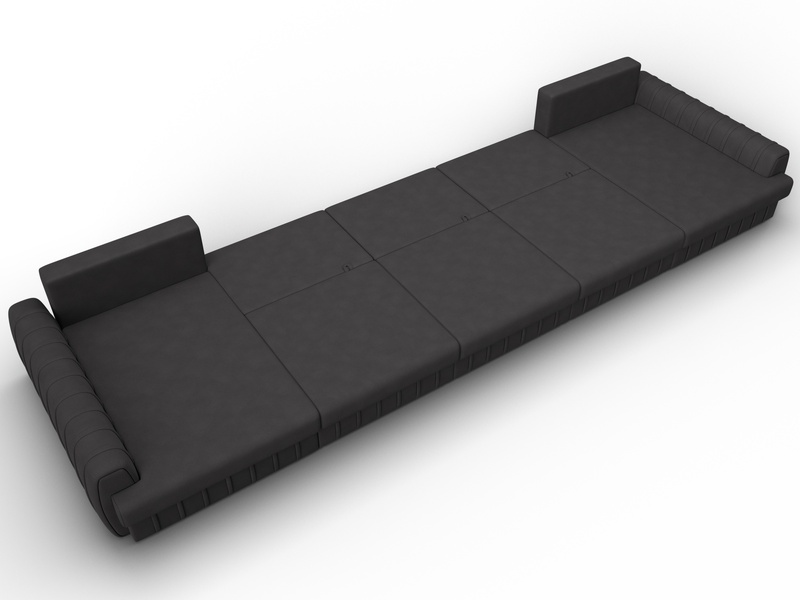 Диван П-образный Лига-057 НПБ МегаЛонг, Замша, JOLY 08 коричневый