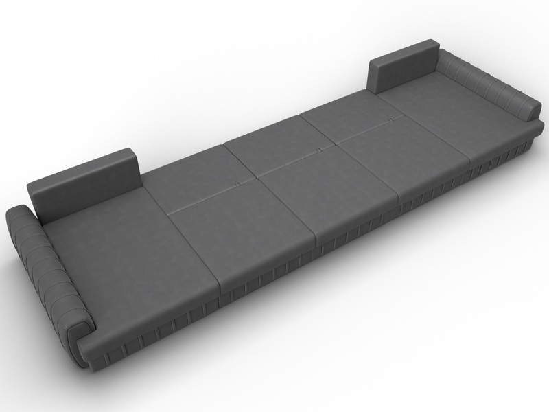 Диван П-образный Лига-057 НПБ МегаЛонг, Замша, JOLY 13 серый