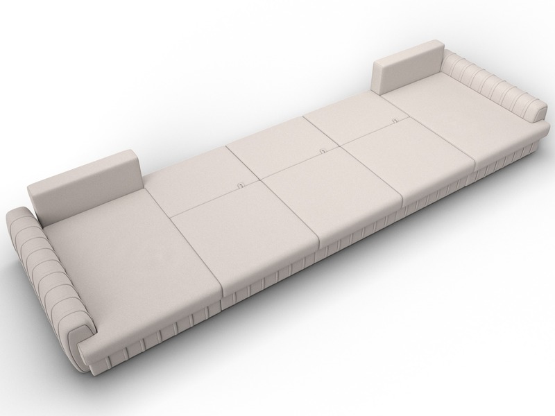 Диван П-образный Лига-057 НПБ МегаЛонг, Замша, JOLY 05 бежевый