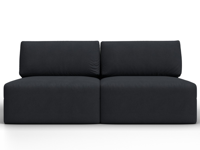 Диван прямой модульный Лига-060 НПБ, Замша, JOLY 16 темно-серый