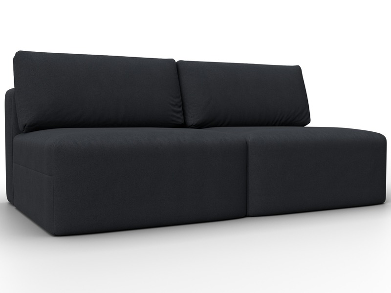 Диван прямой модульный Лига-060 НПБ, Замша, JOLY 16 темно-серый