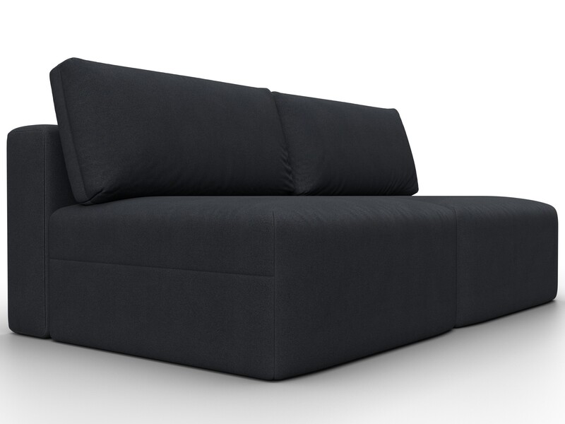 Диван прямой модульный Лига-060 НПБ, Замша, JOLY 16 темно-серый