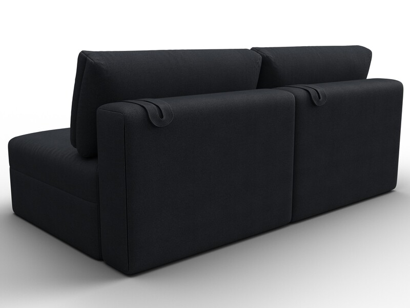 Диван прямой модульный Лига-060 НПБ, Замша, JOLY 16 темно-серый