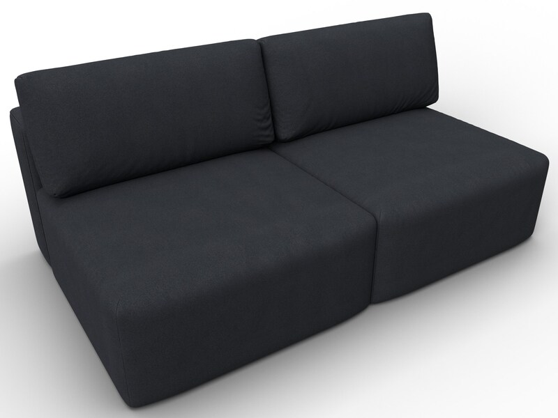 Диван прямой модульный Лига-060 НПБ, Замша, JOLY 16 темно-серый