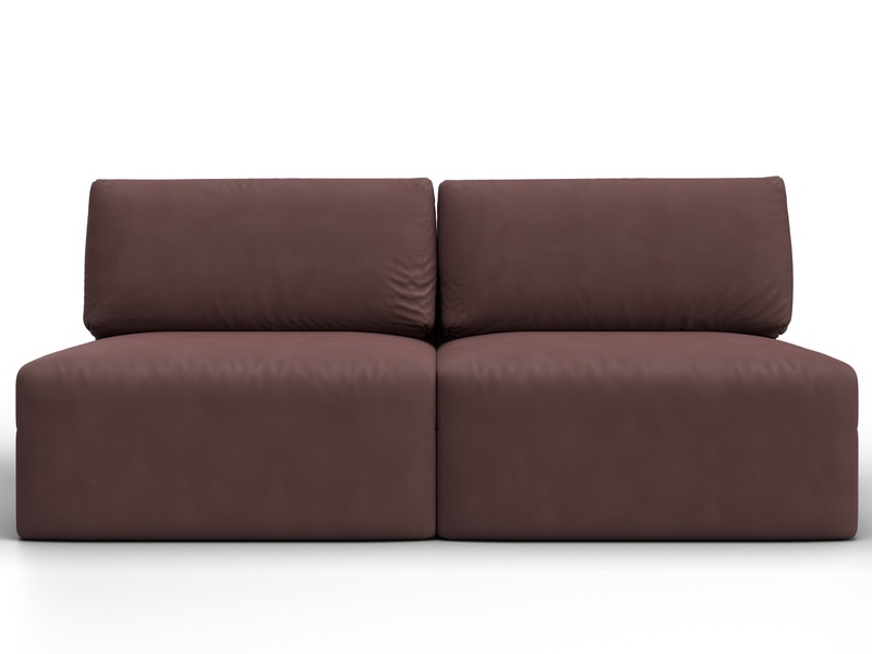 Диван прямой модульный Лига-060 НПБ, Замша, JOLY 09 бордовый