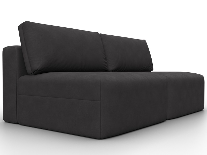 Диван прямой модульный Лига-060 НПБ, Замша, JOLY 08 коричневый