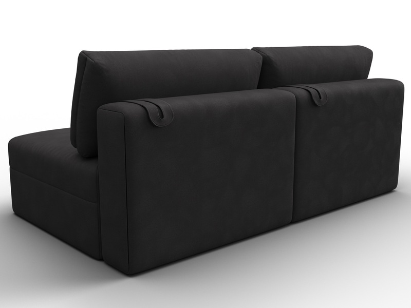 Диван прямой модульный Лига-060 НПБ, Замша, JOLY 08 коричневый