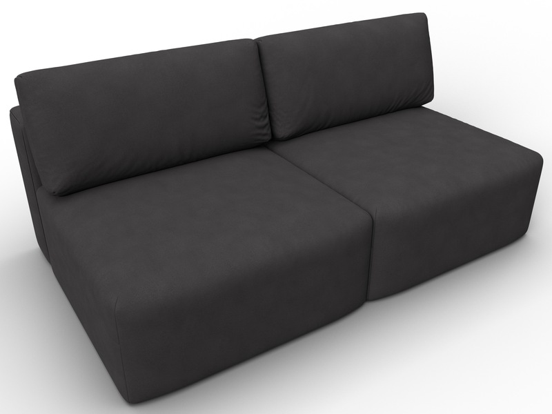 Диван прямой модульный Лига-060 НПБ, Замша, JOLY 08 коричневый