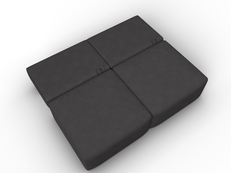 Диван прямой модульный Лига-060 НПБ, Замша, JOLY 08 коричневый