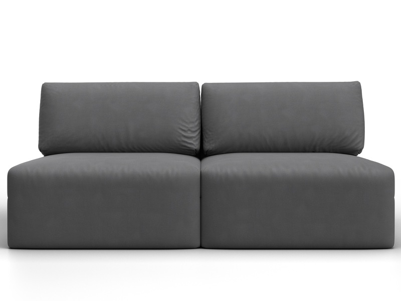 Диван прямой модульный Лига-060 НПБ, Замша, JOLY 13 серый