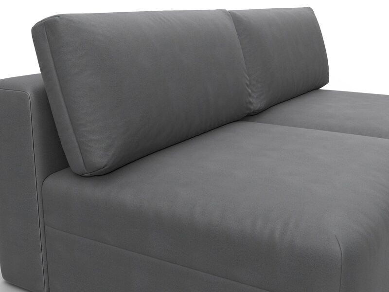 Диван прямой модульный Лига-060 НПБ, Замша, JOLY 13 серый