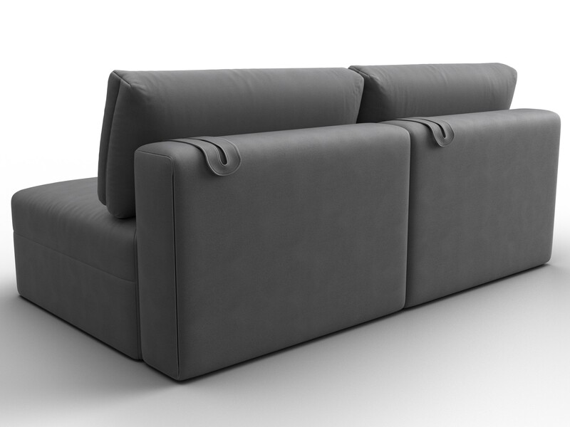 Диван прямой модульный Лига-060 НПБ, Замша, JOLY 13 серый