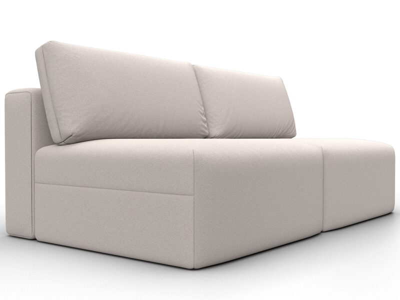 Диван прямой модульный Лига-060 НПБ, Замша, JOLY 05 бежевый