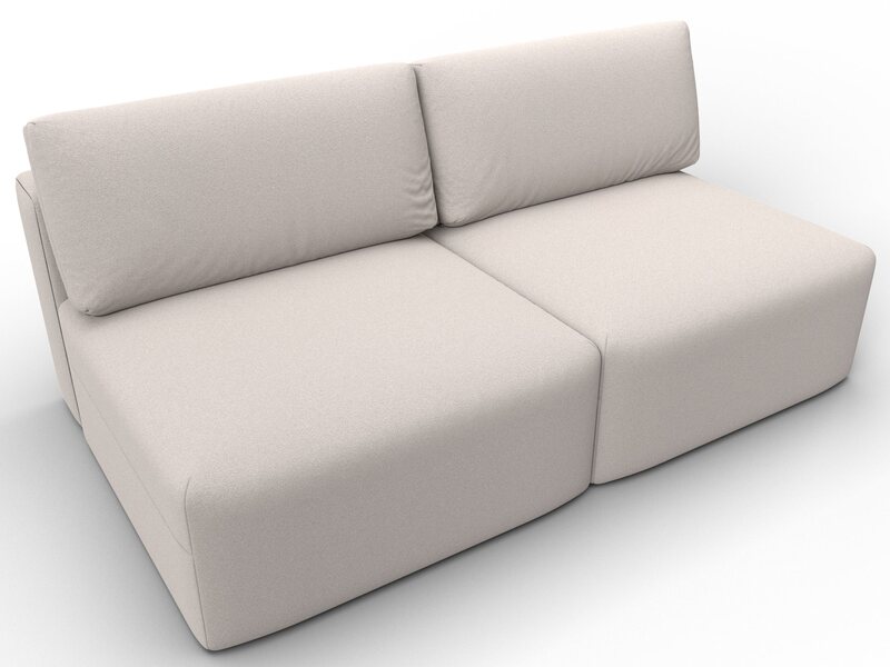 Диван прямой модульный Лига-060 НПБ, Замша, JOLY 05 бежевый