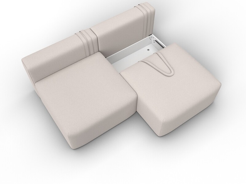 Диван прямой модульный Лига-060 НПБ, Замша, JOLY 05 бежевый