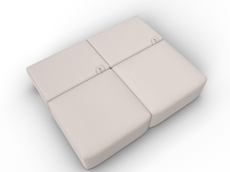 Диван прямой модульный Лига-060 НПБ, Замша, JOLY 05 бежевый