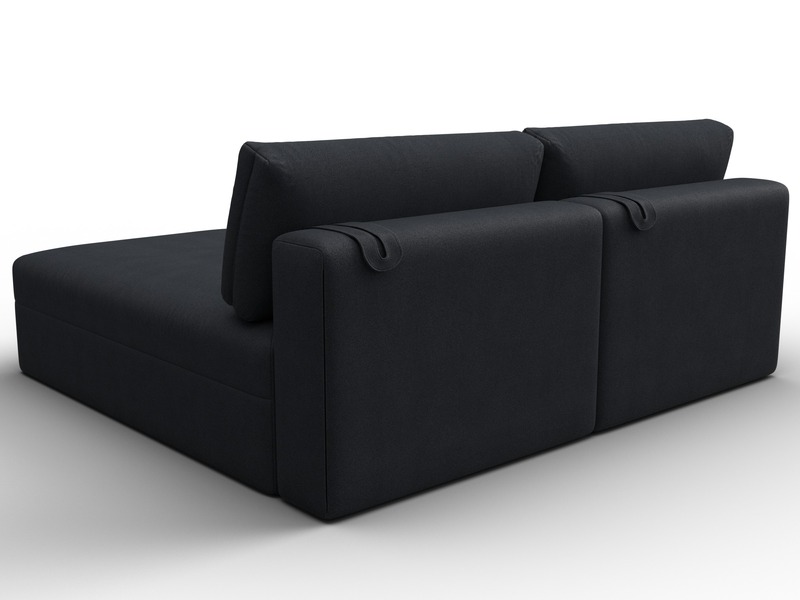 Диван угловой модульный Лига-060 НПБ угол универсальный, Замша, JOLY 16 темно-серый