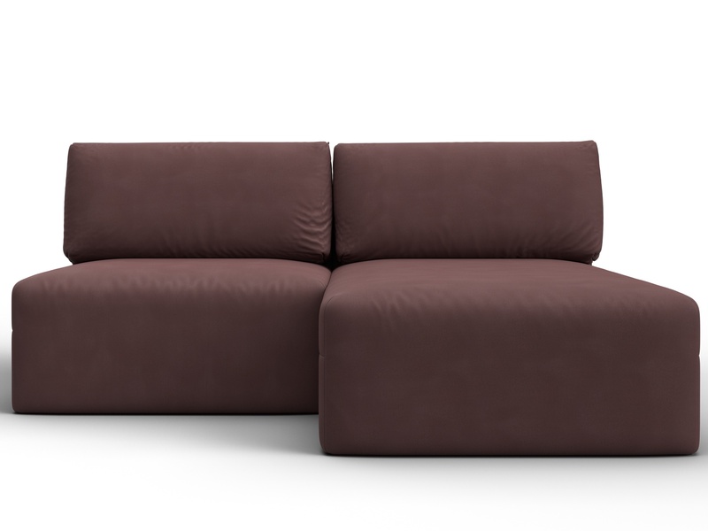 Диван угловой модульный Лига-060 НПБ угол универсальный, Замша, JOLY 09 бордовый