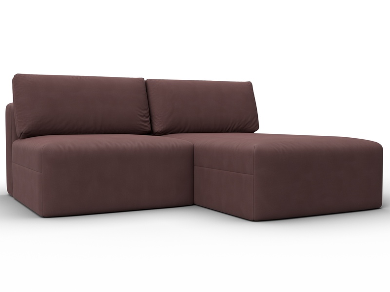 Диван угловой модульный Лига-060 НПБ угол универсальный, Замша, JOLY 09 бордовый