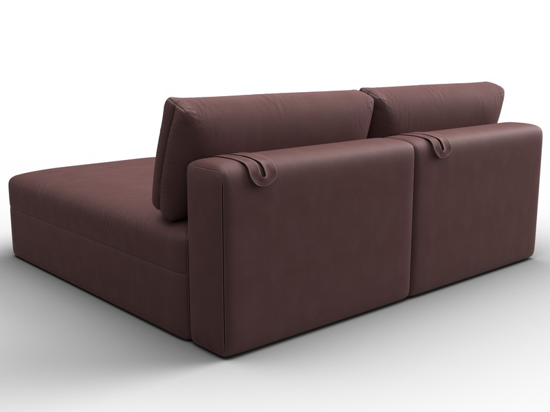 Диван угловой модульный Лига-060 НПБ угол универсальный, Замша, JOLY 09 бордовый