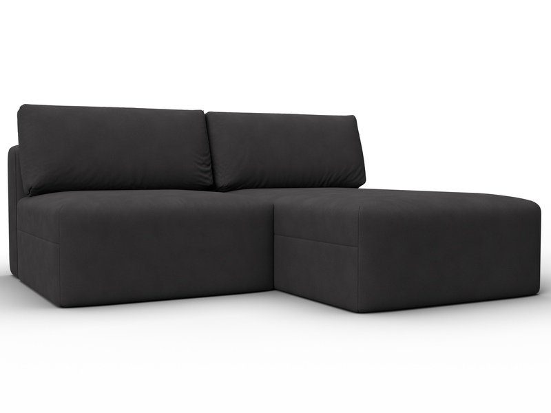 Диван угловой модульный Лига-060 НПБ угол универсальный, Замша, JOLY 08 коричневый