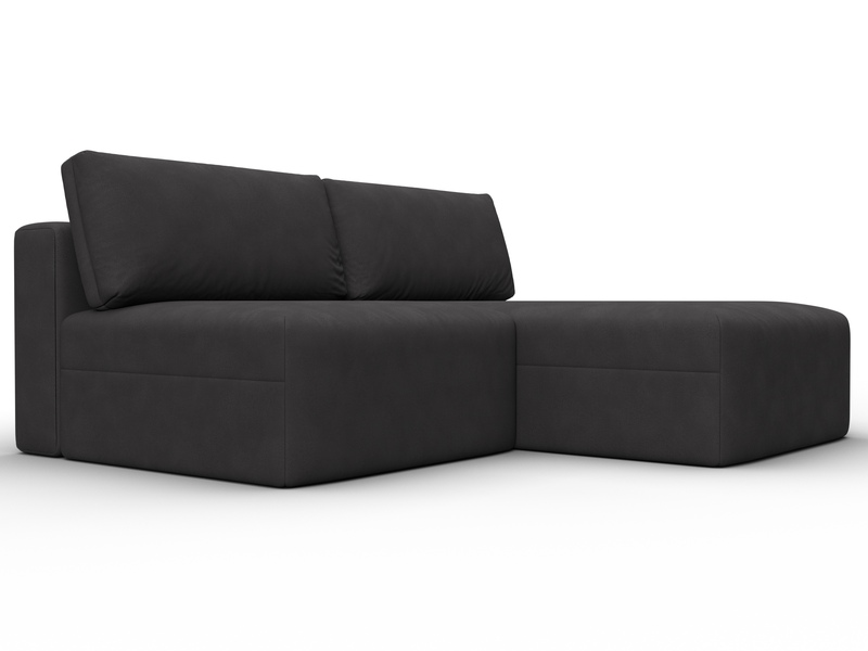 Диван угловой модульный Лига-060 НПБ угол универсальный, Замша, JOLY 08 коричневый