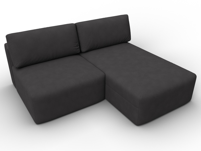 Диван угловой модульный Лига-060 НПБ угол универсальный, Замша, JOLY 08 коричневый