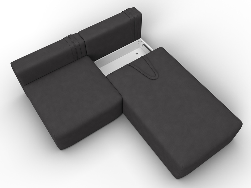 Диван угловой модульный Лига-060 НПБ угол универсальный, Замша, JOLY 08 коричневый