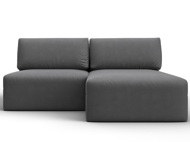 Диван угловой модульный Лига-060 НПБ угол универсальный, Замша, JOLY 13 серый