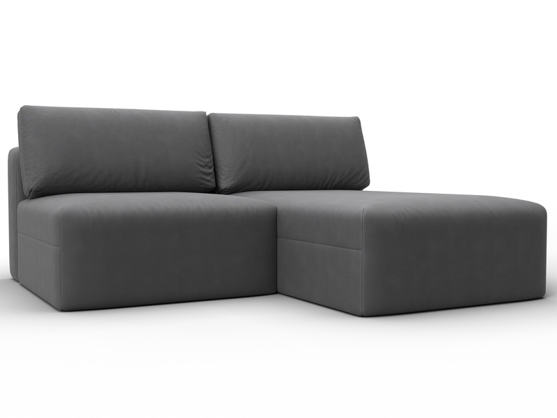 Диван угловой модульный Лига-060 НПБ угол универсальный, Замша, JOLY 13 серый