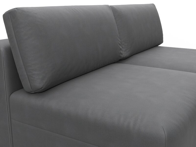 Диван угловой модульный Лига-060 НПБ угол универсальный, Замша, JOLY 13 серый