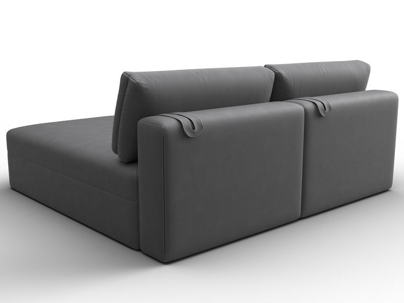 Диван угловой модульный Лига-060 НПБ угол универсальный, Замша, JOLY 13 серый